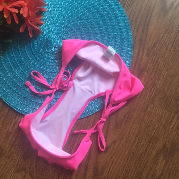HEAT Pink String Bikini Bottoms Medium - Picture 3 of 6